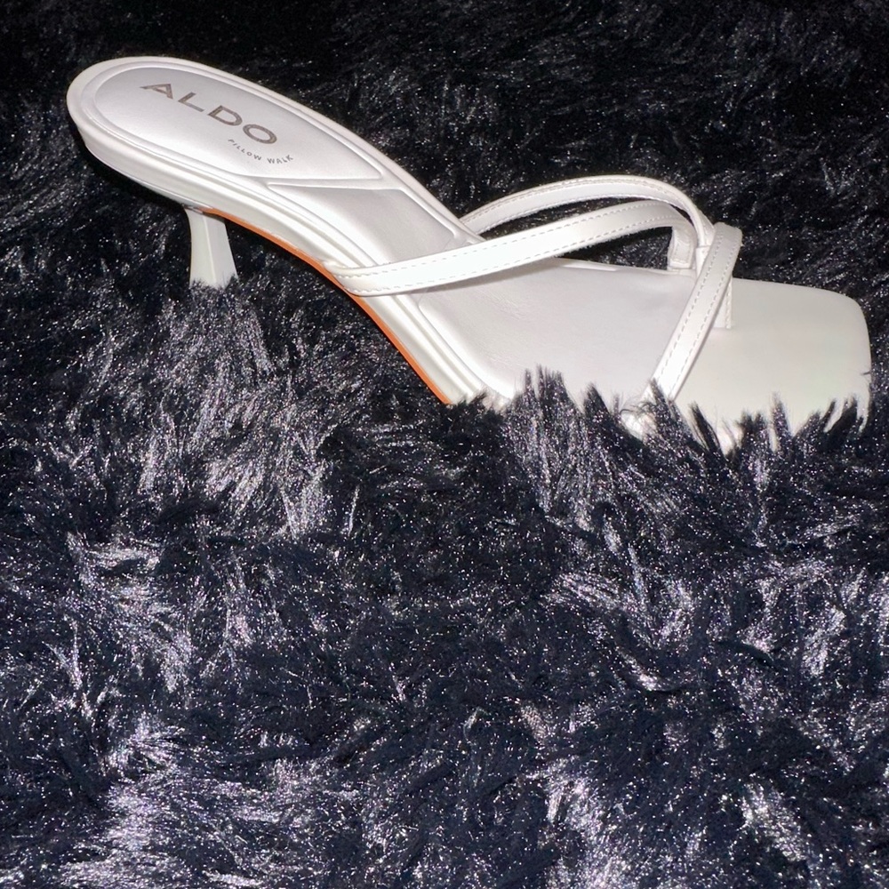 Aldo Elegant White Heeled Sandals
